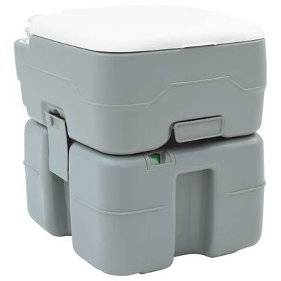 vidaXL Kempingové WC Sivá 41,5 x 36,5 x 42 cm