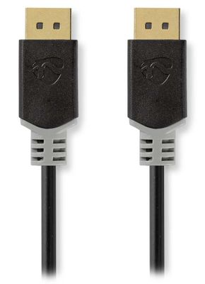 NEDIS DisplayPort 1.4 kabel/ DisplayPort zástrčka – DisplayPort zástrčka/ 8K/ antracitový/ box/ 3m Kabel, zástrcka DisplayPort 1.4, podpora až 8K, pozlacené konektory, 3m, šedý