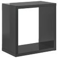 vidaXL Nástenné police v tvare kocky 6 ks vysoký lesk sivé 26x15x26 cm