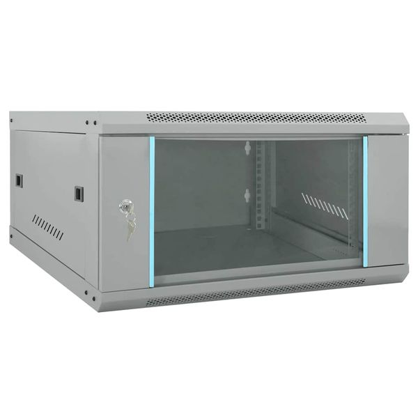 vidaXL Sieťový kabinet s úložiskom Sivá 60 x 60 x 35 cm Oceľ