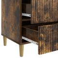 vidaXL Nočný stolík Dymový dub 43 x 41 x 66,5 cm Kompozitné drevo