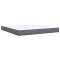 vidaXL LED boxspring posteľ s matracom Tmavosivá 180 x 200 cm Zamat