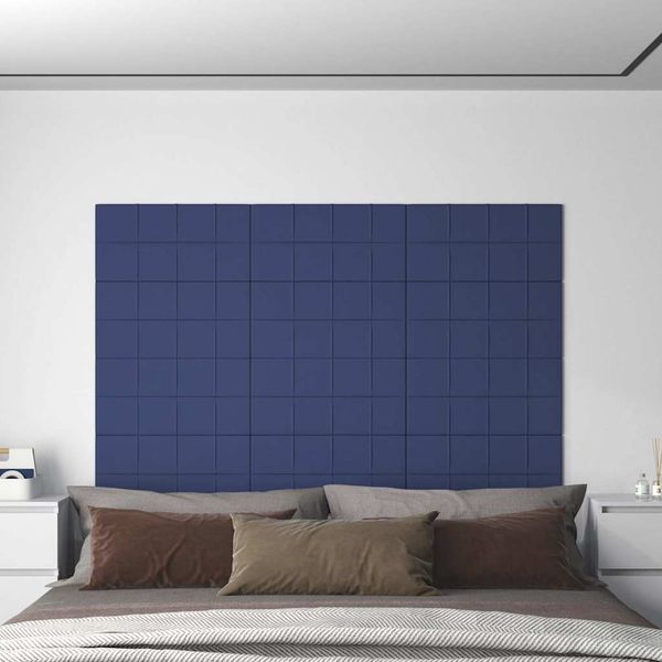 vidaXL Nástenné panely 12 ks modré 60x30 cm látka 2,16 m²