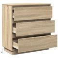 vidaXL Nočný stolík Sonoma dub 71 x 34,5 x 75 cm Kompozitné drevo