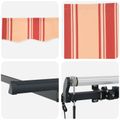 vidaXL Sklopná markíza Žltá a oranžová 250 x 200 cm látka