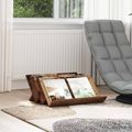 vidaXL Regál na časopisy s poličkou Staré drevo 65 x 53 x 28,5 cm