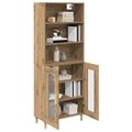 vidaXL Highboard Remeselný dub 69,5 x 32,5 x 180 cm Kompozitné drevo