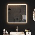 vidaXL Zrkadlo do kúpeľne s LED Priehľadná 60 x 60 cm tvrdené sklo
