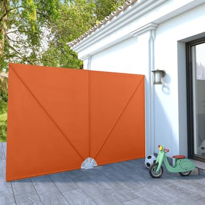 vidaXL Skladacia bočná markíza na terasu, tehlová 300x200 cm