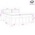 vidaXL Posteľ boxspring s matracom Tmavosivá 140 x 200 cm Látka