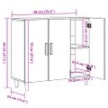 vidaXL Komoda staré drevo 90x34x80 cm kompozitné drevo