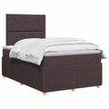 vidaXL Posteľ boxspring s matracom Tmavohnedá 120 x 200 cm Látka
