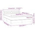 vidaXL Boxspring posteľ s matracom zelená 140x200 cm látka
