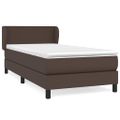 vidaXL Boxspring posteľ s matracom hnedá 90x200 cm umelá koža