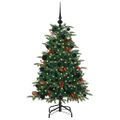 vidaXL Umelý vianočný stromček Zelená 120 cm PVC, kov a plast