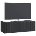 vidaXL Nástenná TV skrinka 98 x 41 x 30 cm Čierna Kompozitné drevo