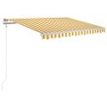 vidaXL Ručná zaťahovacia markíza 350x250 cm žltá a biela