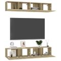 vidaXL TV skrinky 4 ks dub sonoma 80x30x30 cm spracované drevo