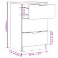 vidaXL Nočné stolíky 2 ks staré drevo 40x36x65 cm kompozitné drevo
