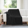 vidaXL Prikrývky na hodenie 6 ks Čierna 200 x 150 cm 4.5 kg Flís