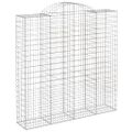 vidaXL Oblúkový gabionový kôš 2 ks 200x50x200/220cm pozinkované železo