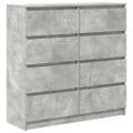 VidaXL Príborník Concrete Grey 100x35x99 cm Engineered Wood