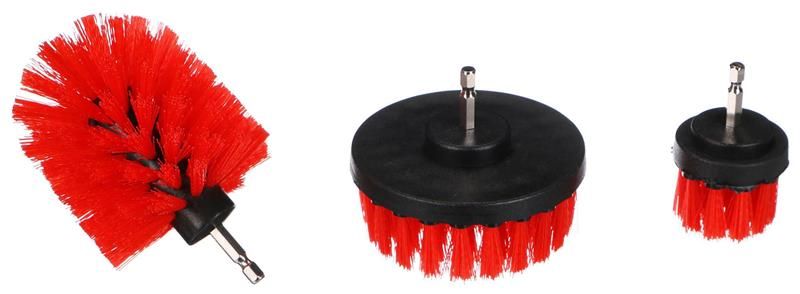 Sada kartáčov na vrtačku pre čistenie auta CAR DETAILING DRILL BRUSH 3 MEDIUM, 3 ks SIXTOL