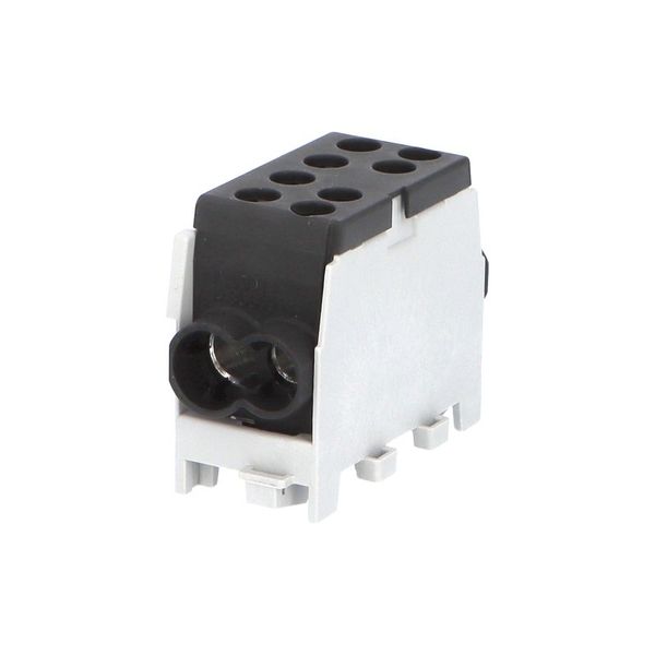 Svorkovnica rozbočovacia HLAK 35 1/2 M2, 125A, 1pól., AL/CU, IP20, čierna, na DIN /2080145