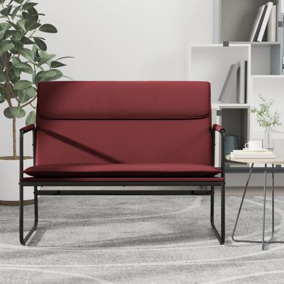 vidaXL Lavička vínovočervená 100x64x80 cm umelá koža