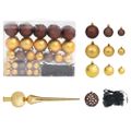 vidaXL Osvetlený umelý vianočný stromček s guľami 180 cm, zelený
