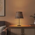 vidaXL Tienidlo na lampu hnedé Ø15x12 cm prútené