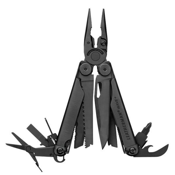 Leatherman LTG832526 WAVE PLUS BLACK multifunkčný nástroj 18 funkcií, čierna