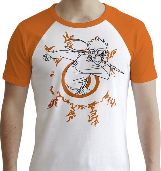 Tričko Naruto Shippuden - Biela a oranžová