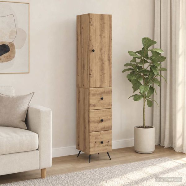 vidaXL Sada skríň 2 ks 34,5 x 34,5 x 90 cm Kompozitné drevo