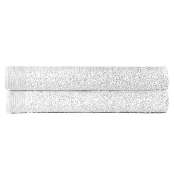 vidaXL Sprchové uteráky 2 ks biele 70x140 cm bavlnené 450 g/m2