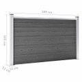 vidaXL Sada plotových panelov WPC 872x105 cm čierna