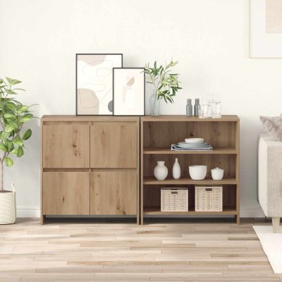 vidaXL Servírovacia skriňa 2 pcs Remeselný dub 70 x 41 x 75 cm