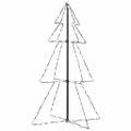 vidaXL Vianočný stromček, kužeľ, 160 LED, dovnútra aj von 78x120 cm