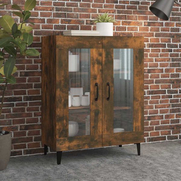 vidaXL Komoda dymový dub 69,5x34x90 cm kompozitné drevo