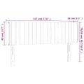 vidaXL Čelo postele s LED sivohnedé 147x16x78/88 cm látka