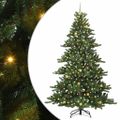 vidaXL Umelý Sklápací Vianočný Stromček Zelená 240 cm PVC a oceľ