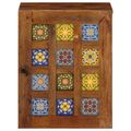 vidaXL Zavesený kabinet do kúpeľne s úložiskom Orech 38 x 33 x 48 cm