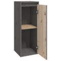 vidaXL Nástenné skrinky 2 ks sivé 30x30x80 cm masívna borovica