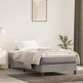 vidaXL Matrac s taštičkovými pružinami stredná tvrdosť bledosivý 90x220x20 cm zamat