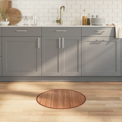 vidaXL Okrúhly koberec prírodný 60 cm bambus