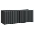vidaXL Nástenná TV skrinka 78,5 x 31 x 30 cm Čierna Kompozitné drevo