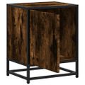 vidaXL Nočný stolík dymový dub 40x31x50 cm kompozitné drevo+kov