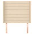 vidaXL Čelo postele so záhybmi krémové 83x16x118/128 cm látka