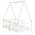 vidaXL Rám detskej postele biely 70x140 cm masívna borovica