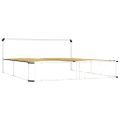 vidaXL Posteľný rám biely 200x200 cm kovový